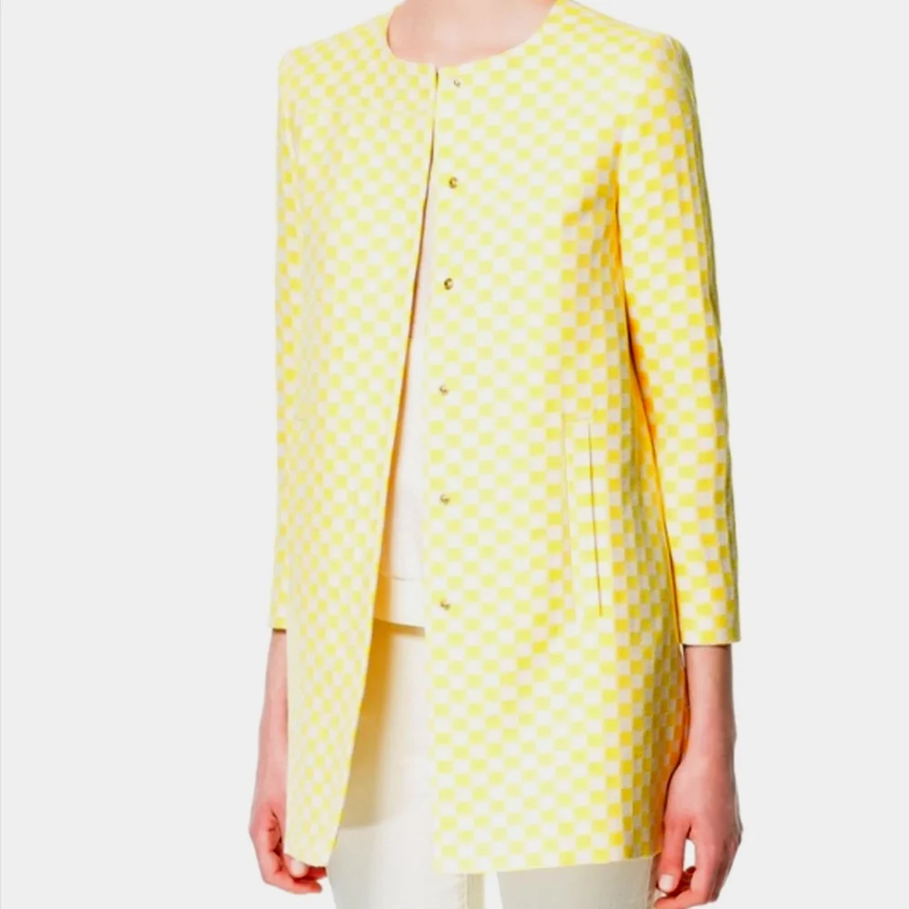 DONATED 03.26 ZARA Checkered Jacket NWT - Picture 2 of 16